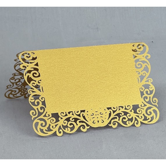 Gull Bordkort med laserkuttet kant
