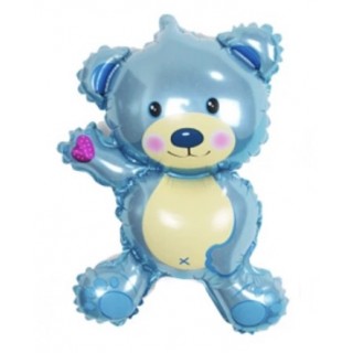 Teddybjørn Folieballong, Blå
