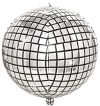 Sølv Discokule Folieballong