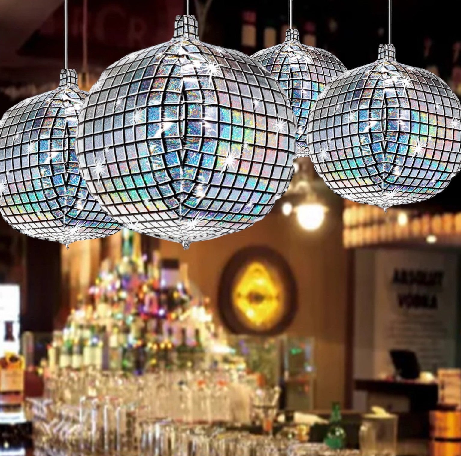Perleshimmer Discokule Folieballong