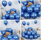 Blå Metallic Ballonger, 20 stk