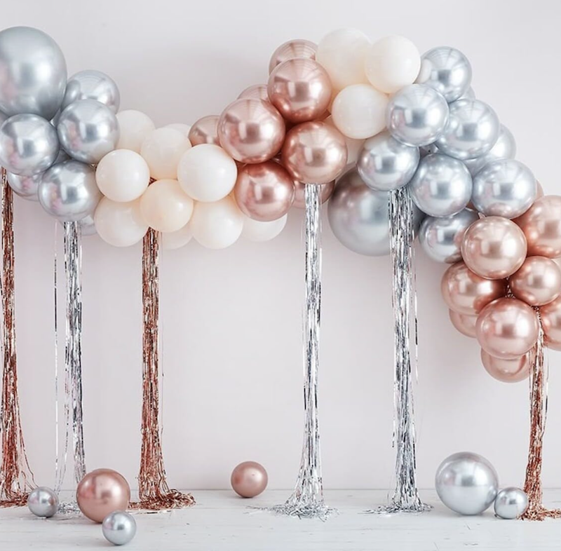 Sølv Metallic Ballonger, 20 stk