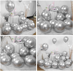 Sølv Metallic Ballonger, 20 stk