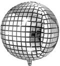 Sølv Discokule Folieballong