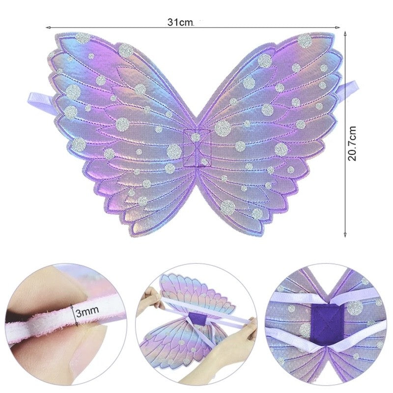 Pastell Sommerfuglvinger med Glitter
