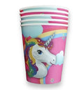 Rosa Enhjørning Pappkopper