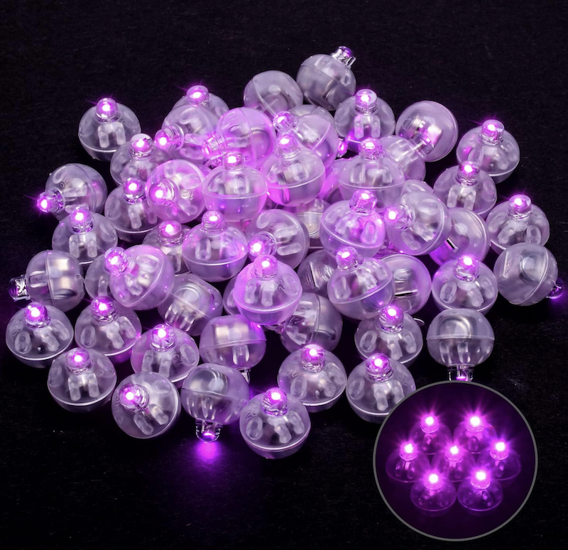 Rosa LED kuler, 10 stk