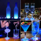 Blå LED lys til flasker og glass
