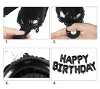Sort Happy Birthday Foliebanner