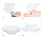 Hvit Happy Birthday Foliebanner