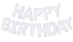 Hvit Happy Birthday Foliebanner