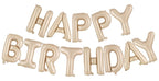 Kremfarget Happy Birthday Foliebanner