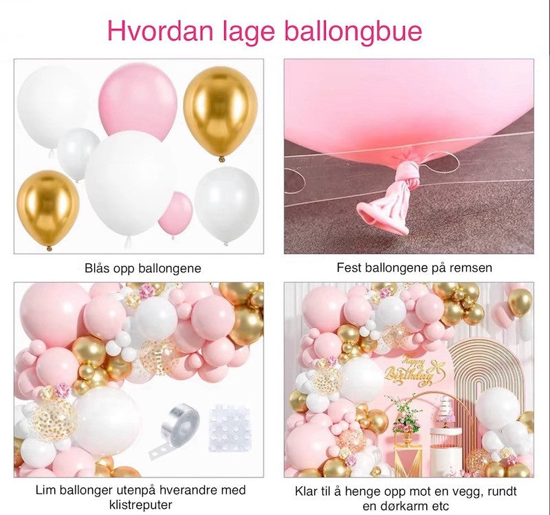 Lyserosa, Gull og Hvit Ballongbue