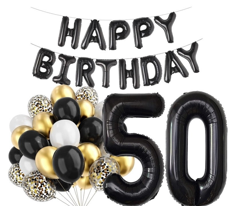 Sort Bursdagspakke, 50 år