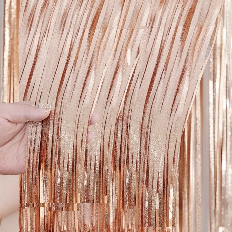 Børstet Rose Gold Glittergardin