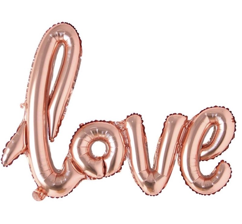 Rose Gold Love Folieballong