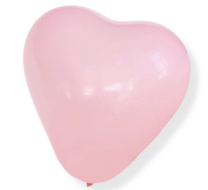 Lyserosa Ballonghjerter, 20 stk