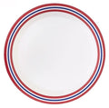Papptallerkner Rødt, Hvitt og Blått, 8 stk