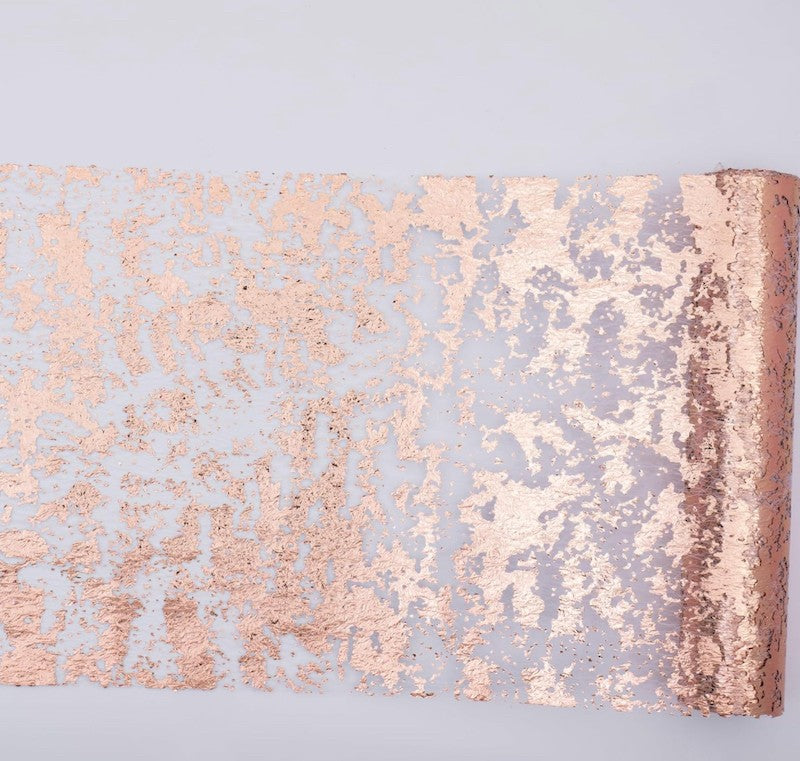 Rose Gold Glitter Bordløper, 9 meter