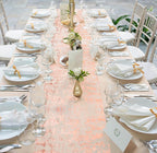 Rose Gold Glitter Bordløper, 9 meter
