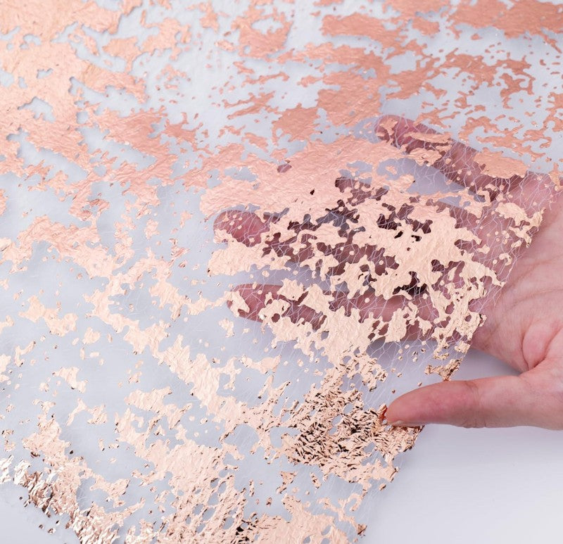 Rose Gold Glitter Bordløper, 9 meter