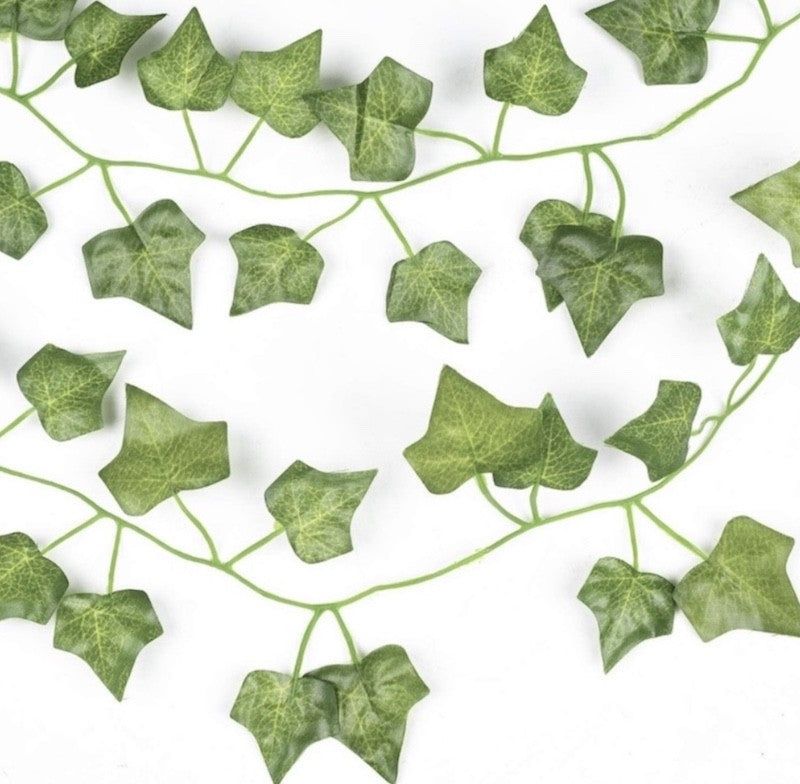 12 Eføy Silkeremser med Lyslenke