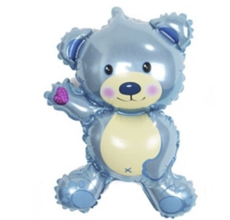 Blå Teddybjørn Folieballong