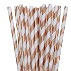 Rose Gold Stripede Sugerør