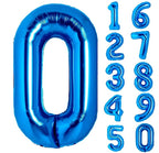 Mellomblå Tallballonger, 1 meter høye