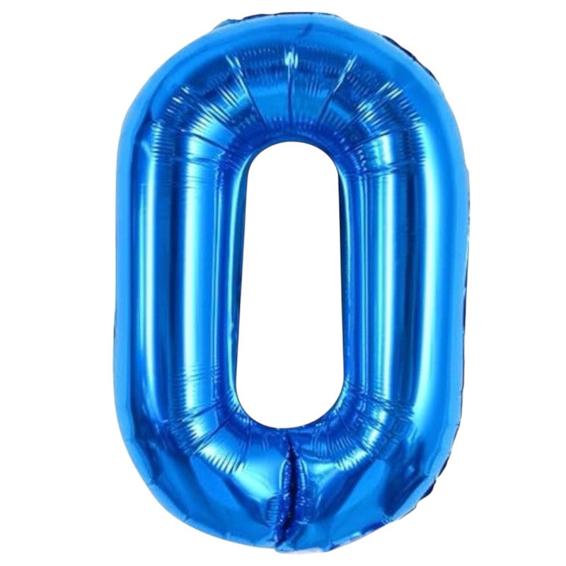 Mellomblå Tallballonger, 1 meter høye