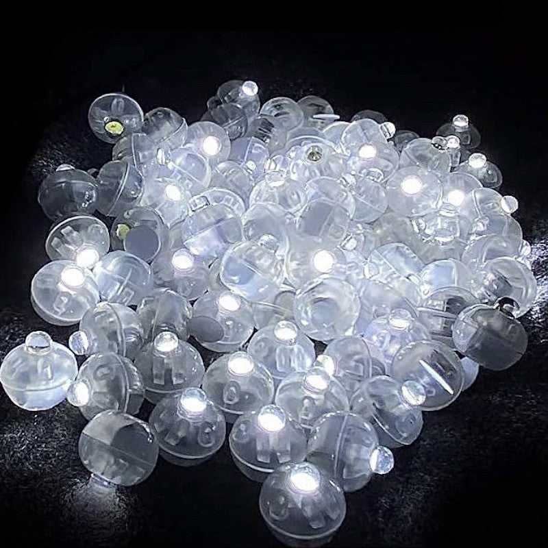 Hvite LED kuler, 10 stk