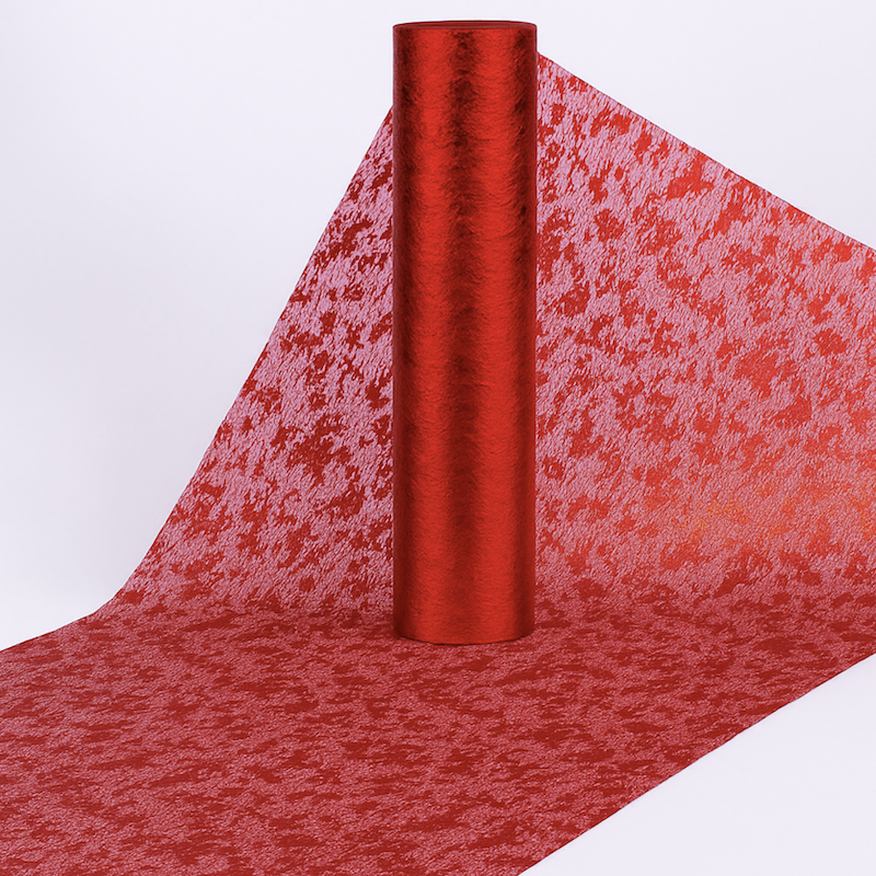 Rød Glitter Bordløper, 9 meter