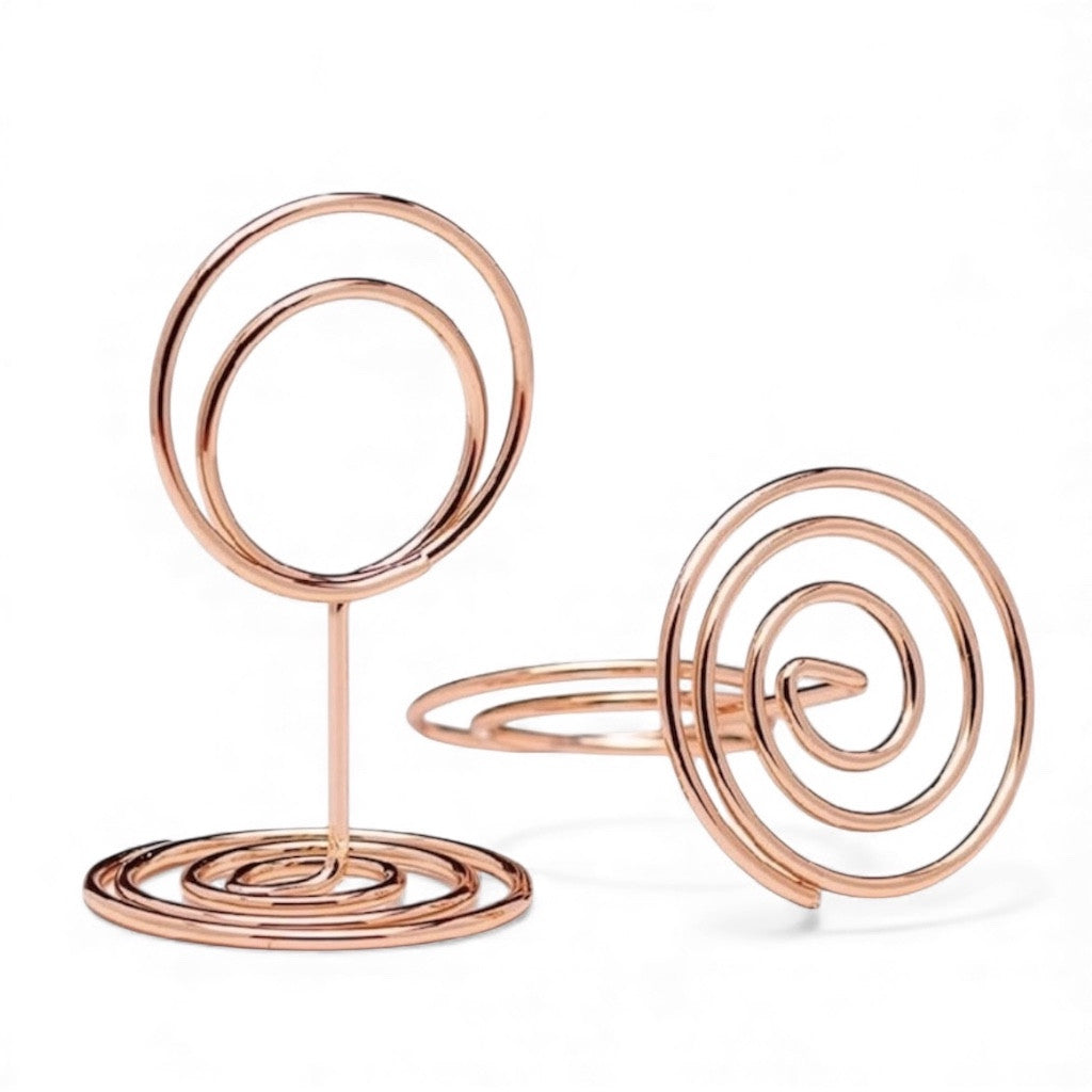Rose Gold Bordkortholdere, Runde