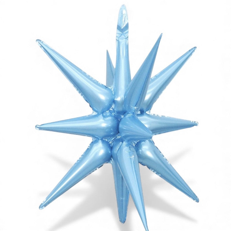 Lyseblå 3D Foliestjerne