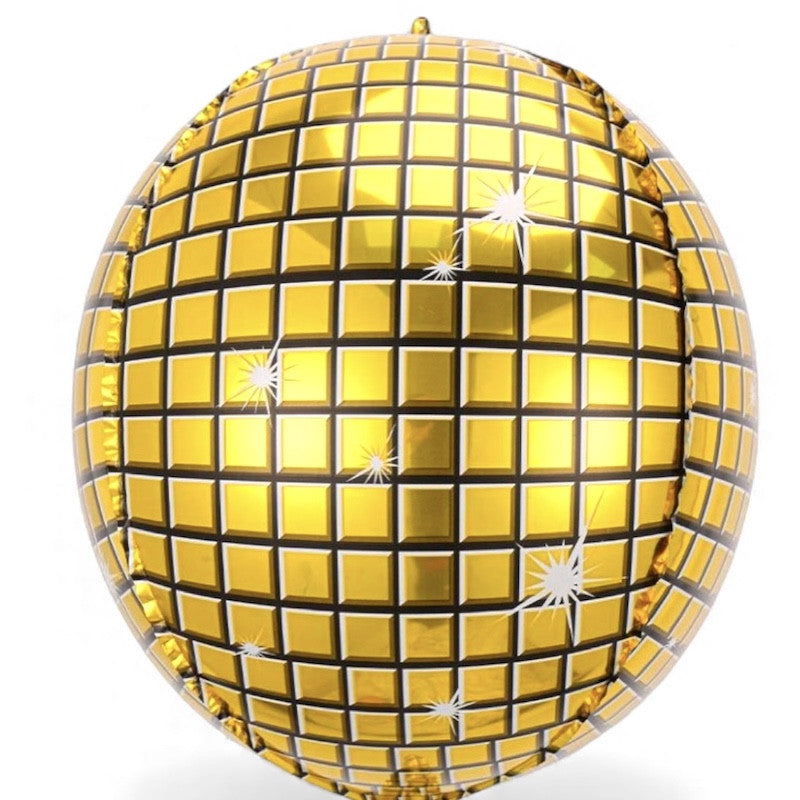 Stor Gullglitter Discokule Folieballong