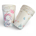 Liten Elefant Pappkopper, 10 stk