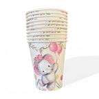 Liten Elefant Pappkopper, 10 stk