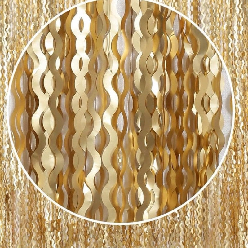 Gyllen Glittergardin