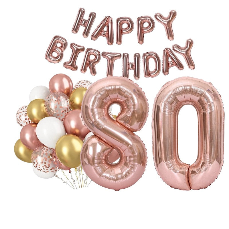 Rose Gold Bursdagspakke, 80 år