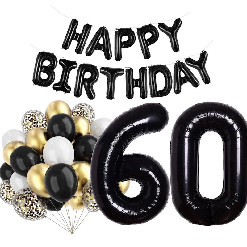 Sort Bursdagspakke, 60 år