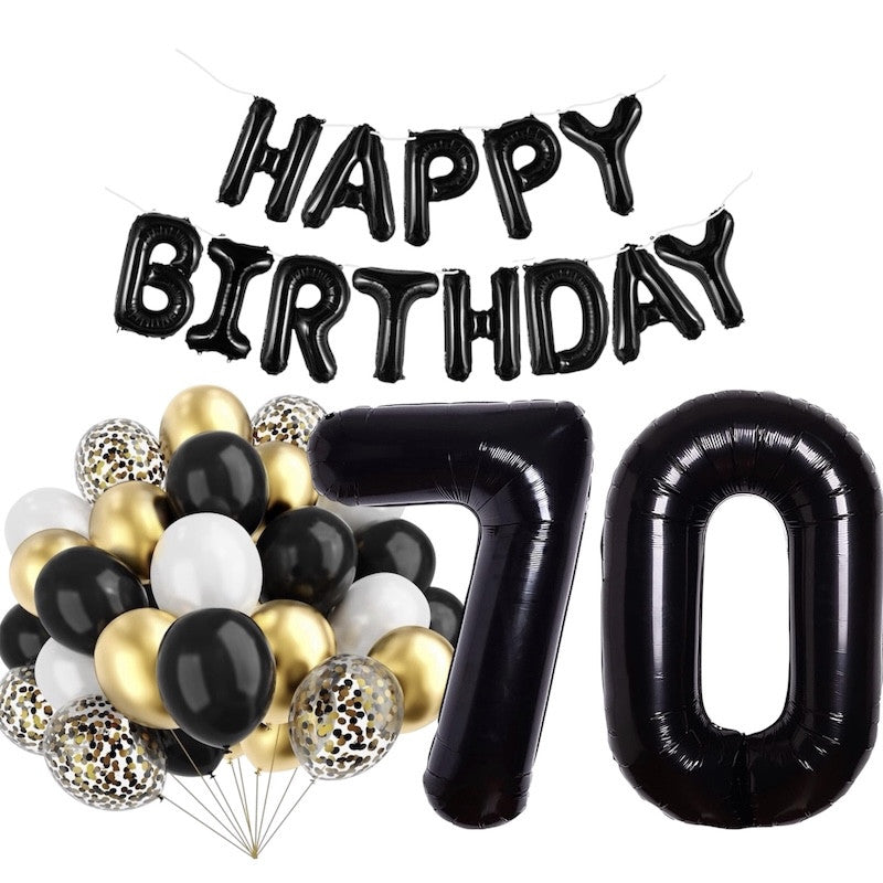 Sort Bursdagspakke, 70 år