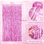 Rosa Shimmer Glittergardin