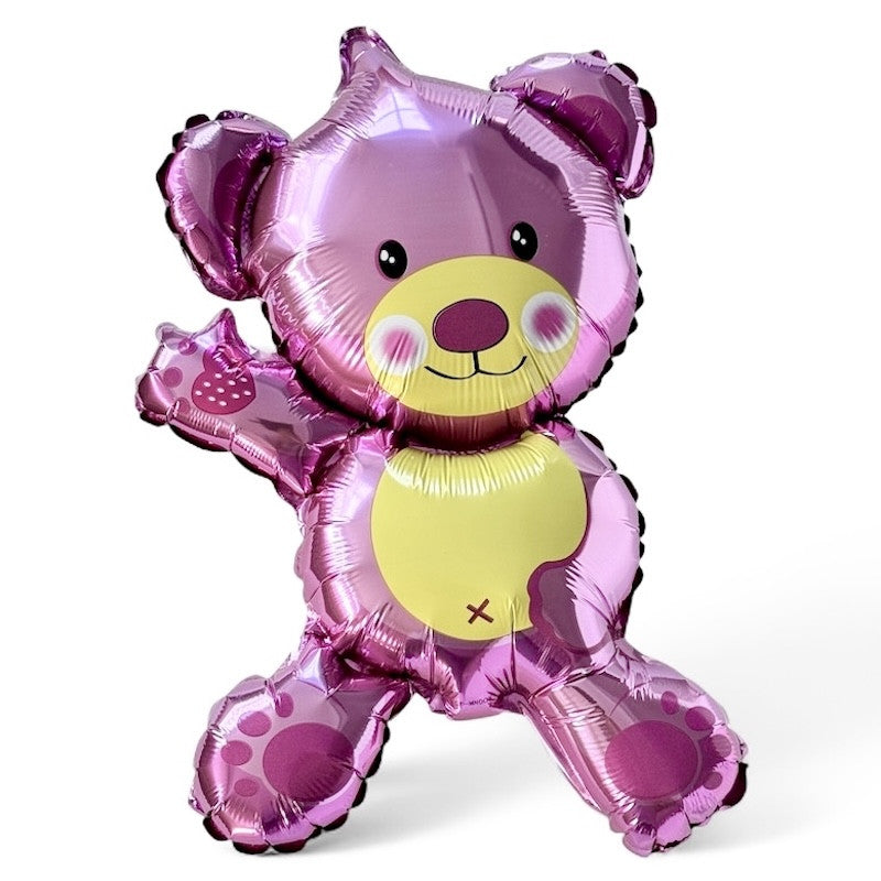 Rosa Teddybjørn folieballong