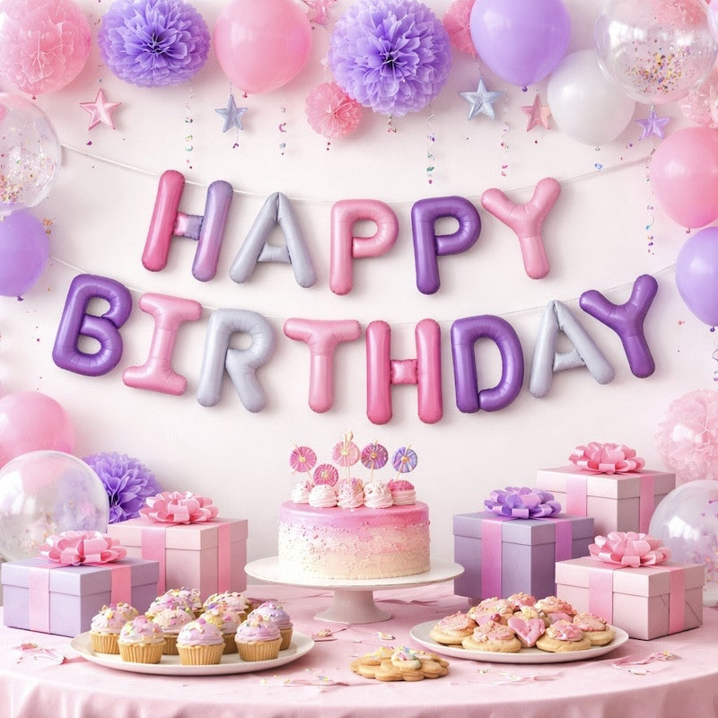 Lilla Mix Happy Birthday Foliebanner