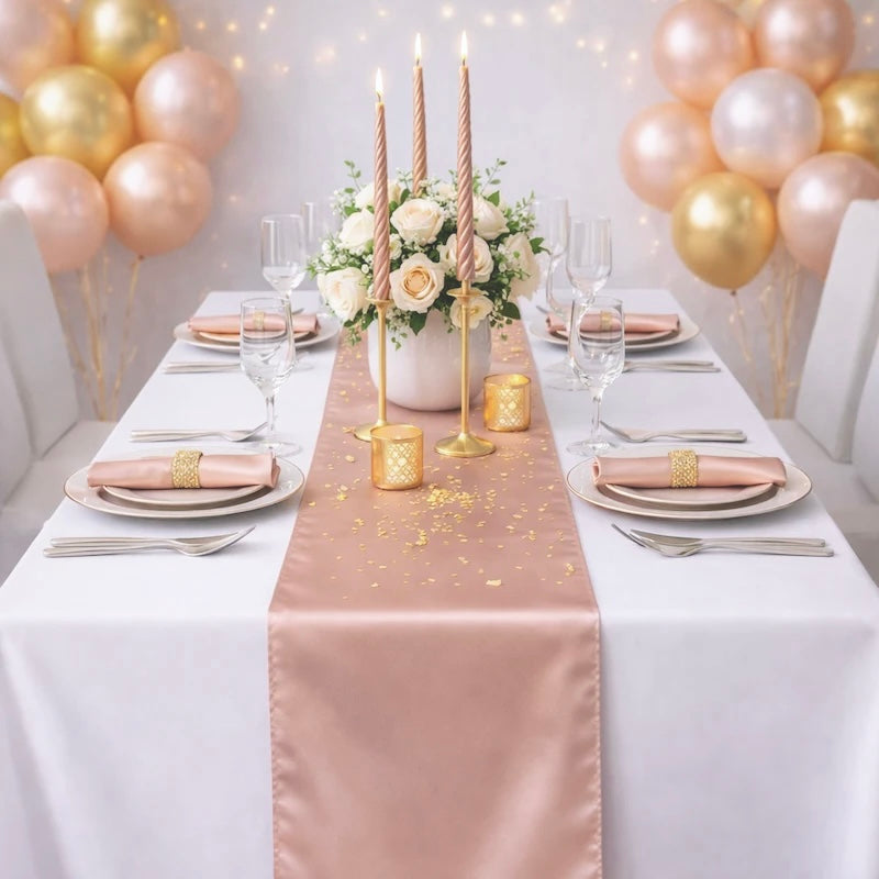 Rose Gold Sateng Bordløper