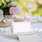 Hvite Bordkort med Rose Gold Bord