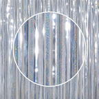 Sølv Perlemor Glittergardin