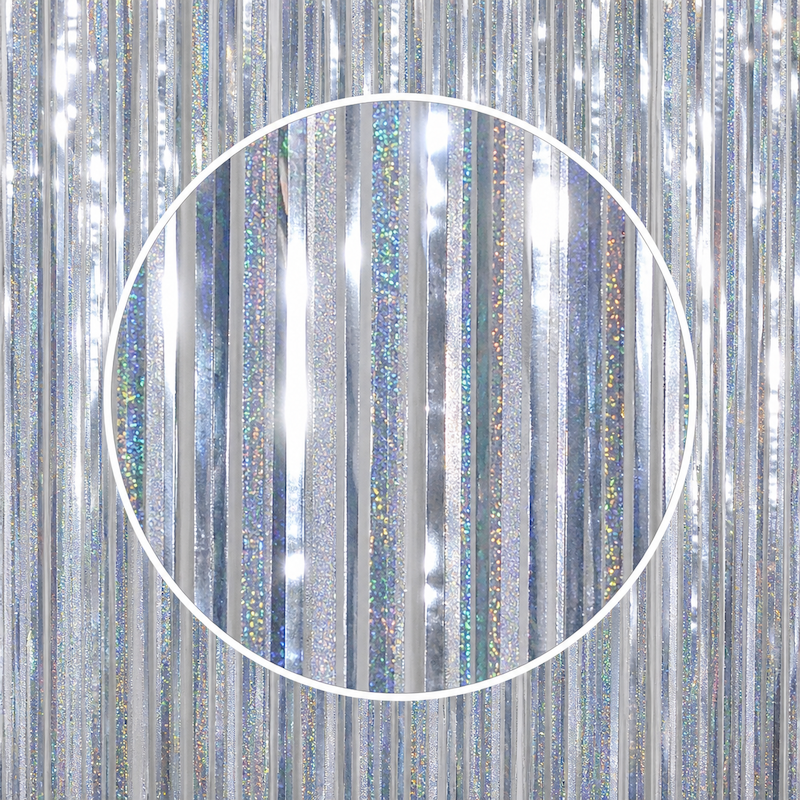 Sølv Perlemor Glittergardin