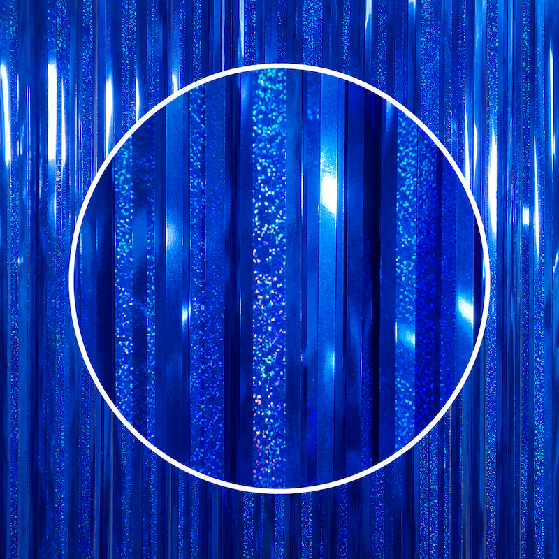 Kongeblå Perlemor Glittergardin