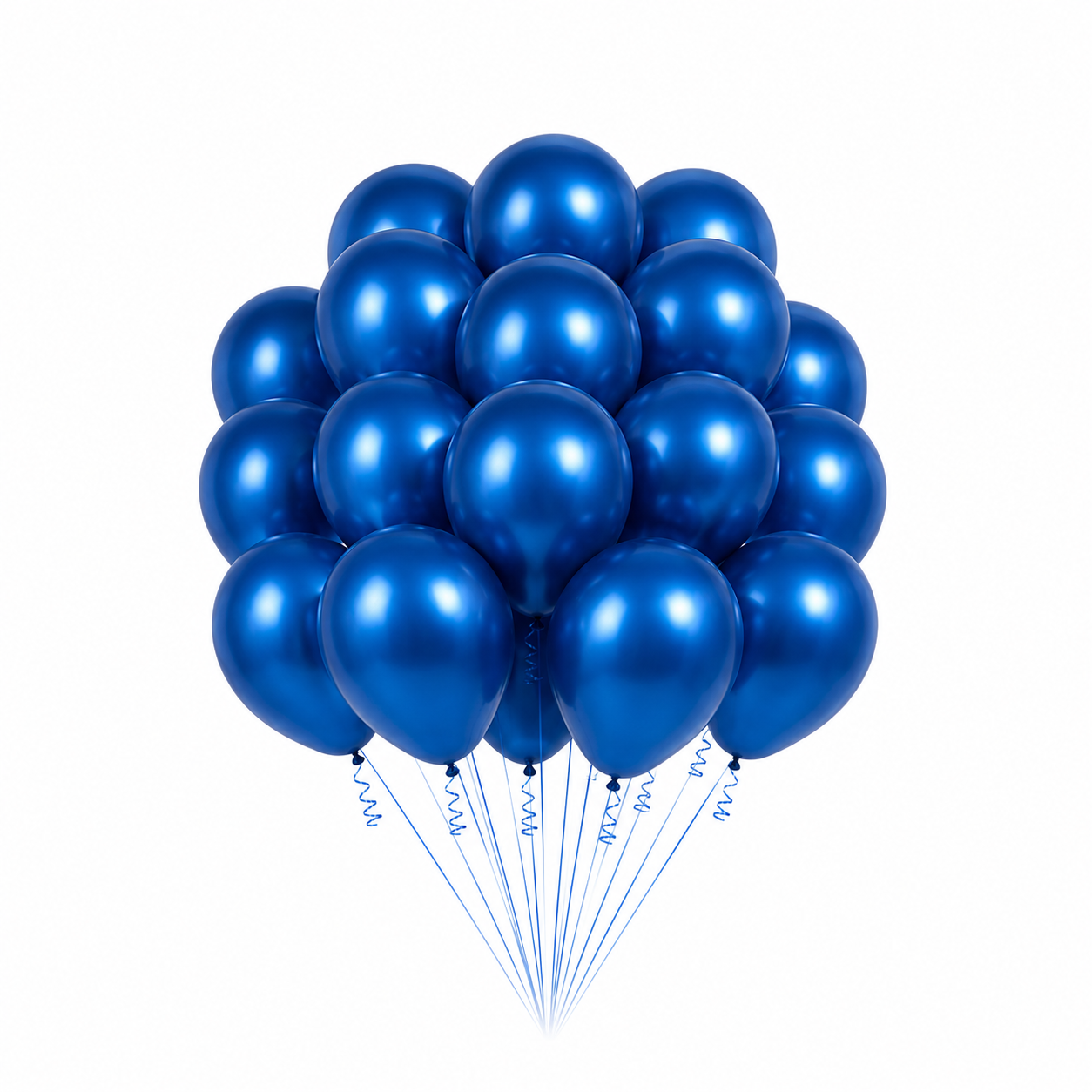 Blå Metallic Ballonger, 20 stk